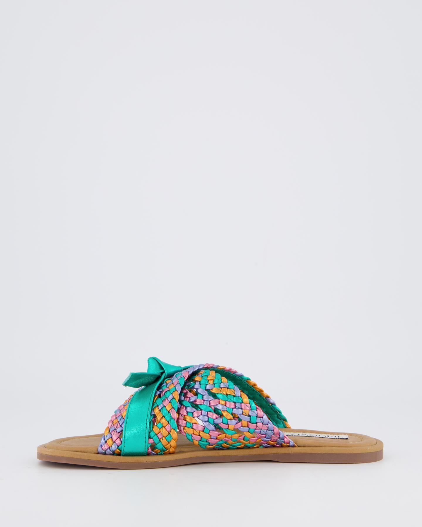 Dames Braided Slipper Metallic Groen