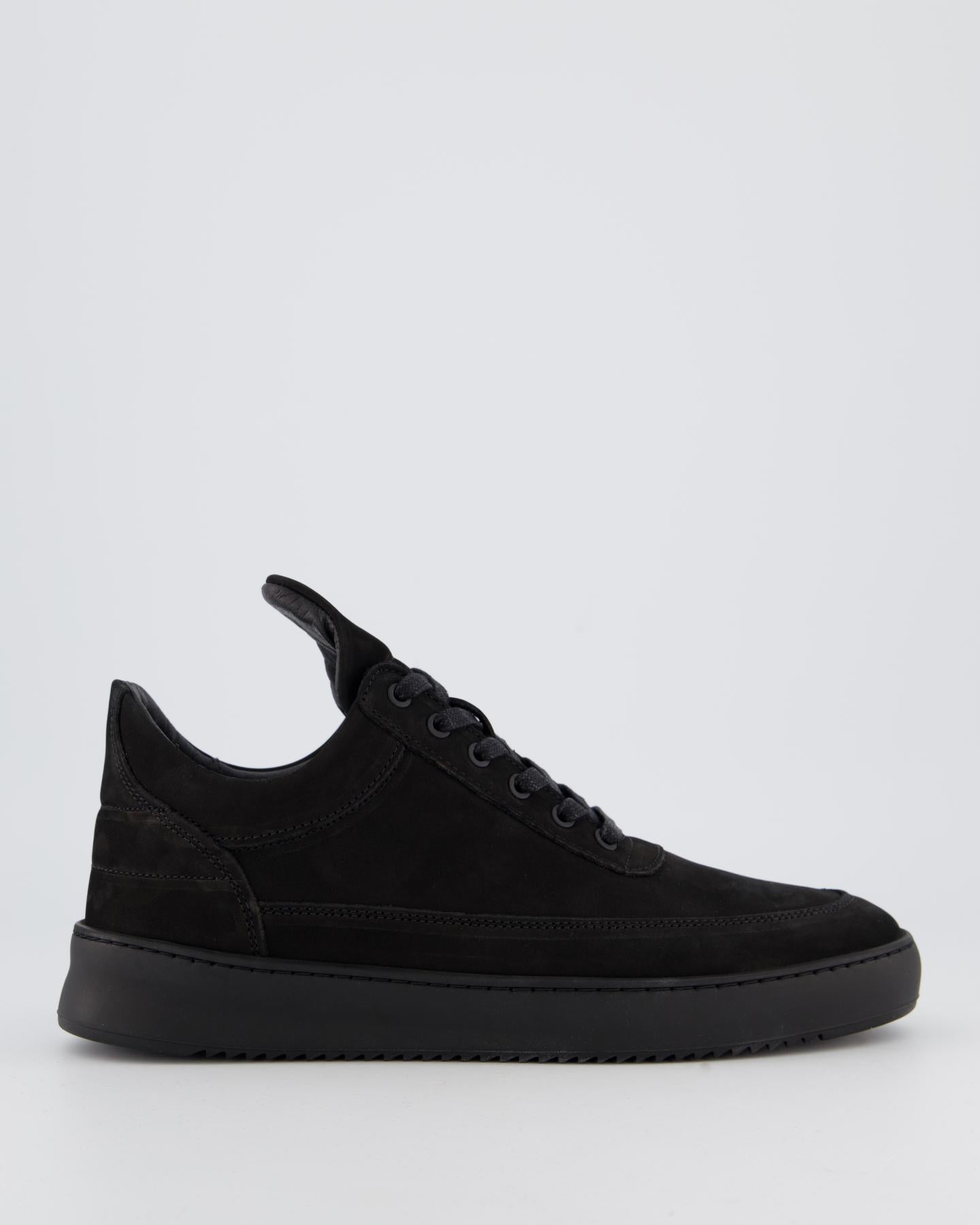 Men Low Top Ripple Nubuck Black