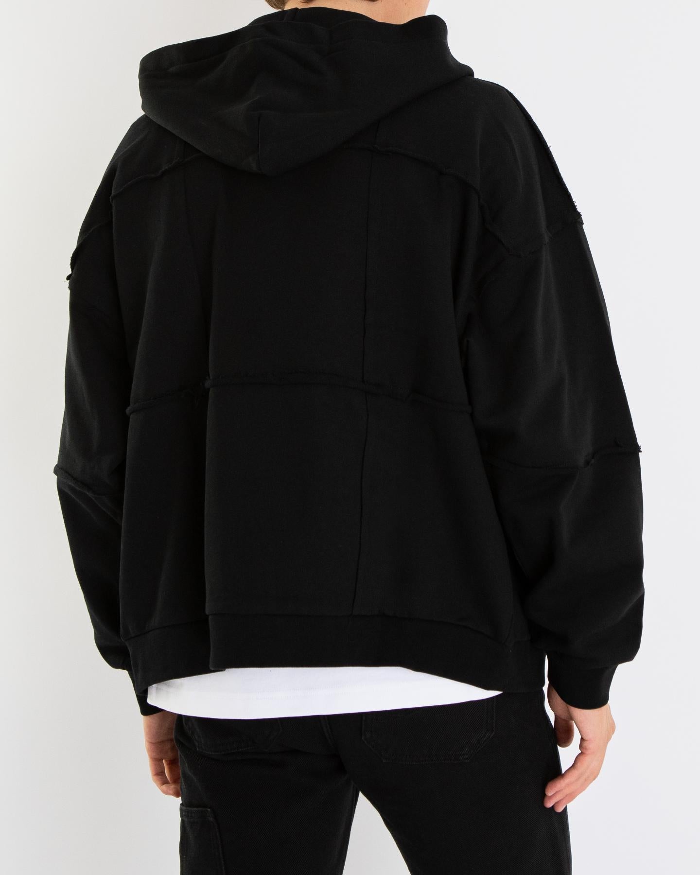 Heren Cut and Sew Zip-Up Hoodie