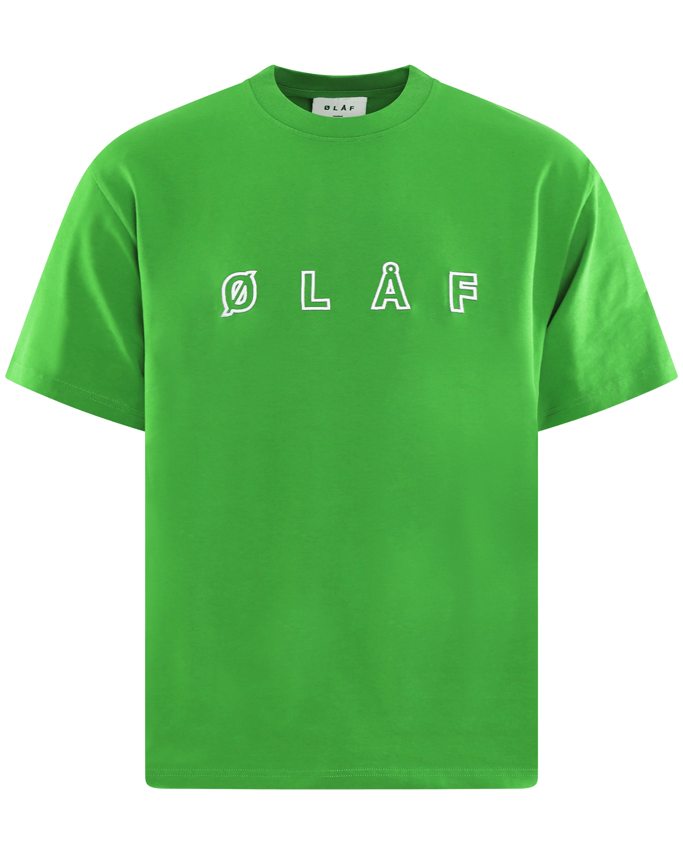 Olaf Hussein Heren Sans Embro Logo T-Shirt Groen - Eleganza.nl