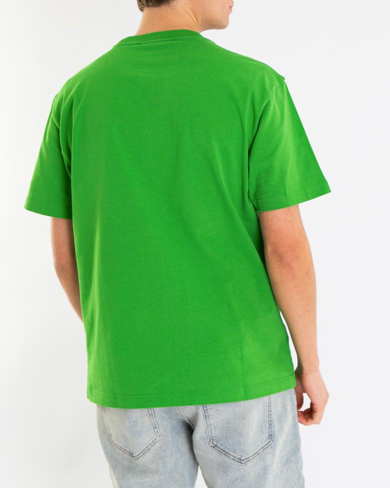 Olaf Hussein Heren Sans Embro Logo T-Shirt Groen - Eleganza.nl