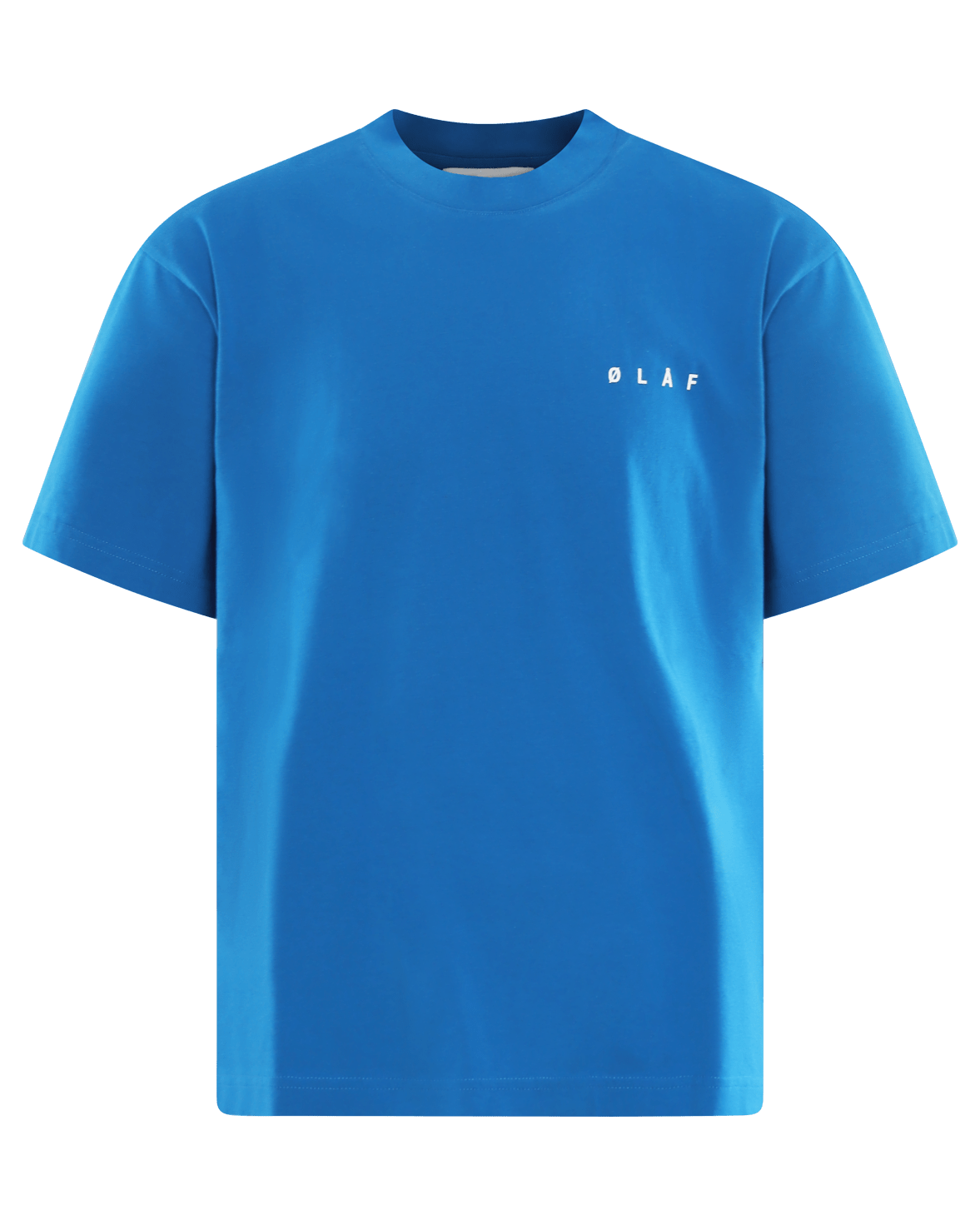 Olaf Hussein Heren Spiral Face T-Shirt Blauw - Eleganza.nl