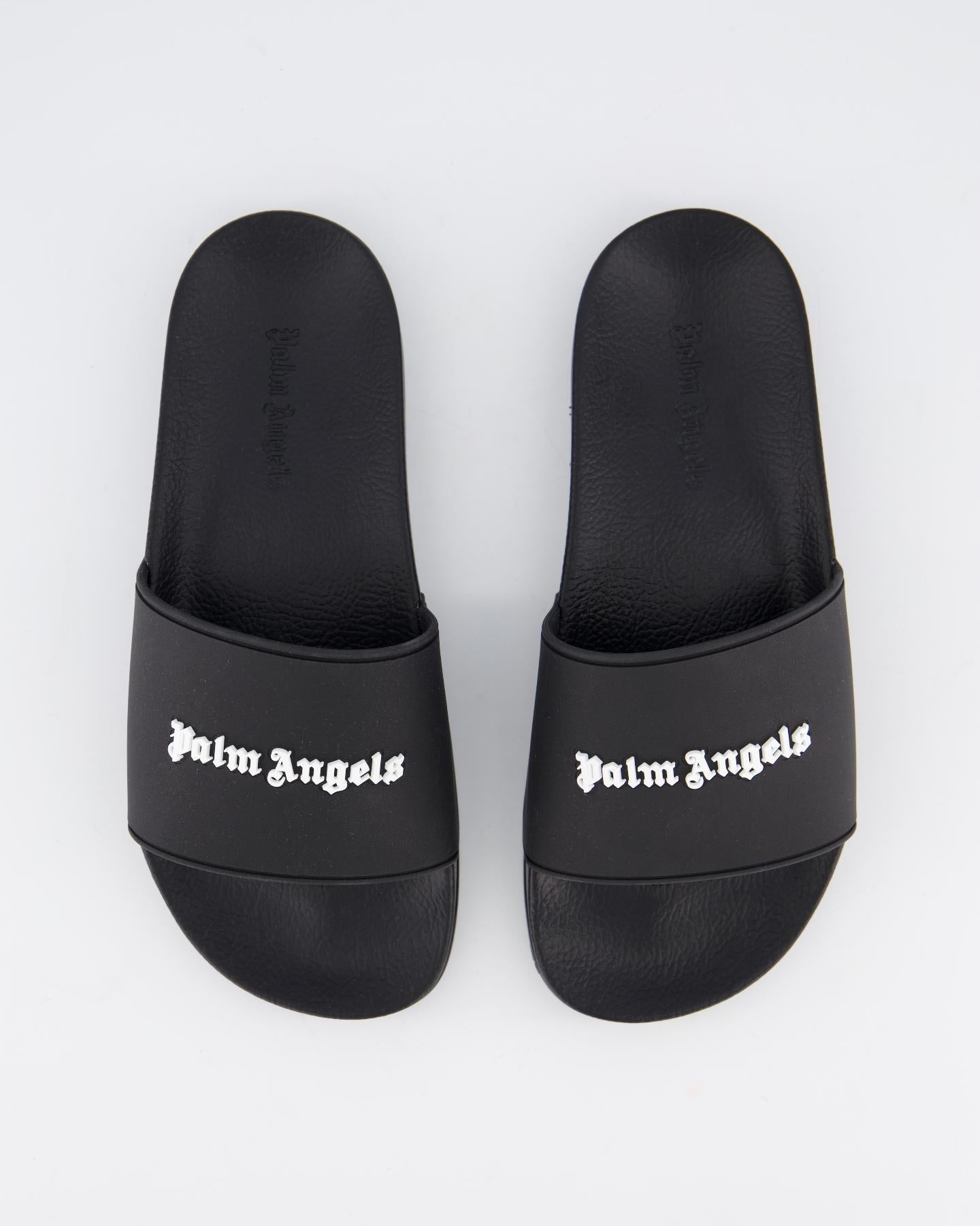 Palm Angels Dames Essential Logo Slider Zwart - Eleganza.nl