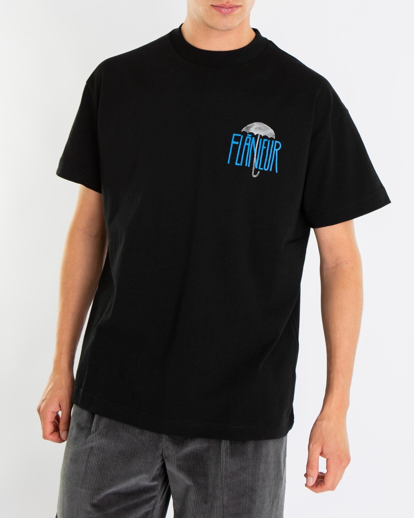 Heren Upside Down T-Shirt Black