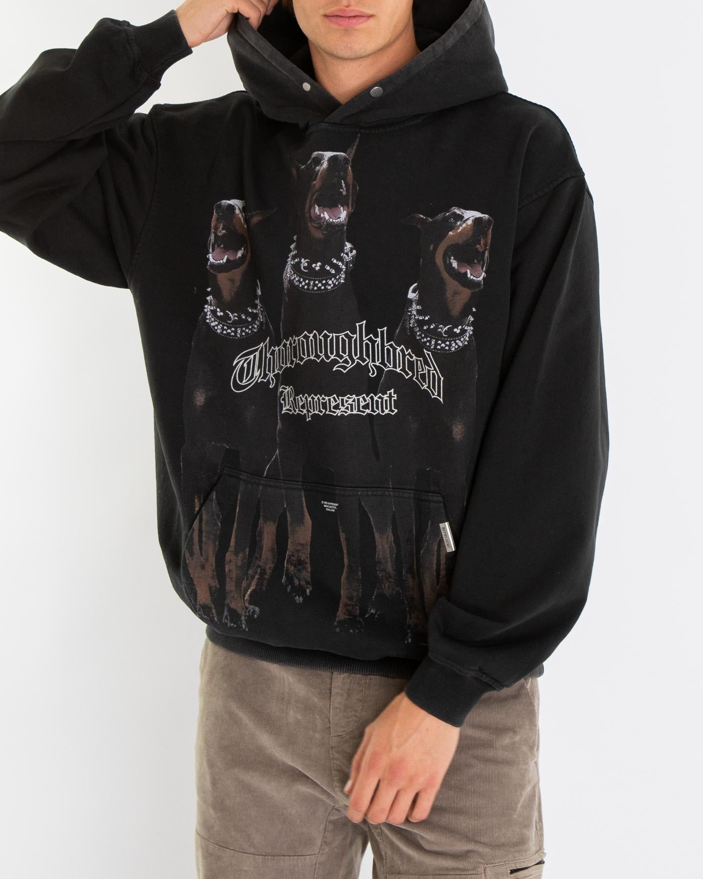 Heren Thoroughbred Hoodie Black