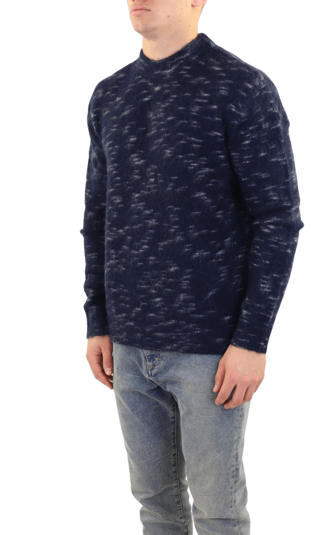 Men Knitted Jumper Blue