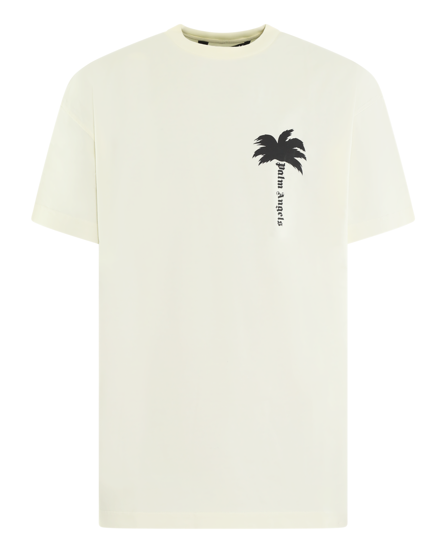 Heren Cracked Logo T-Shirt Cream