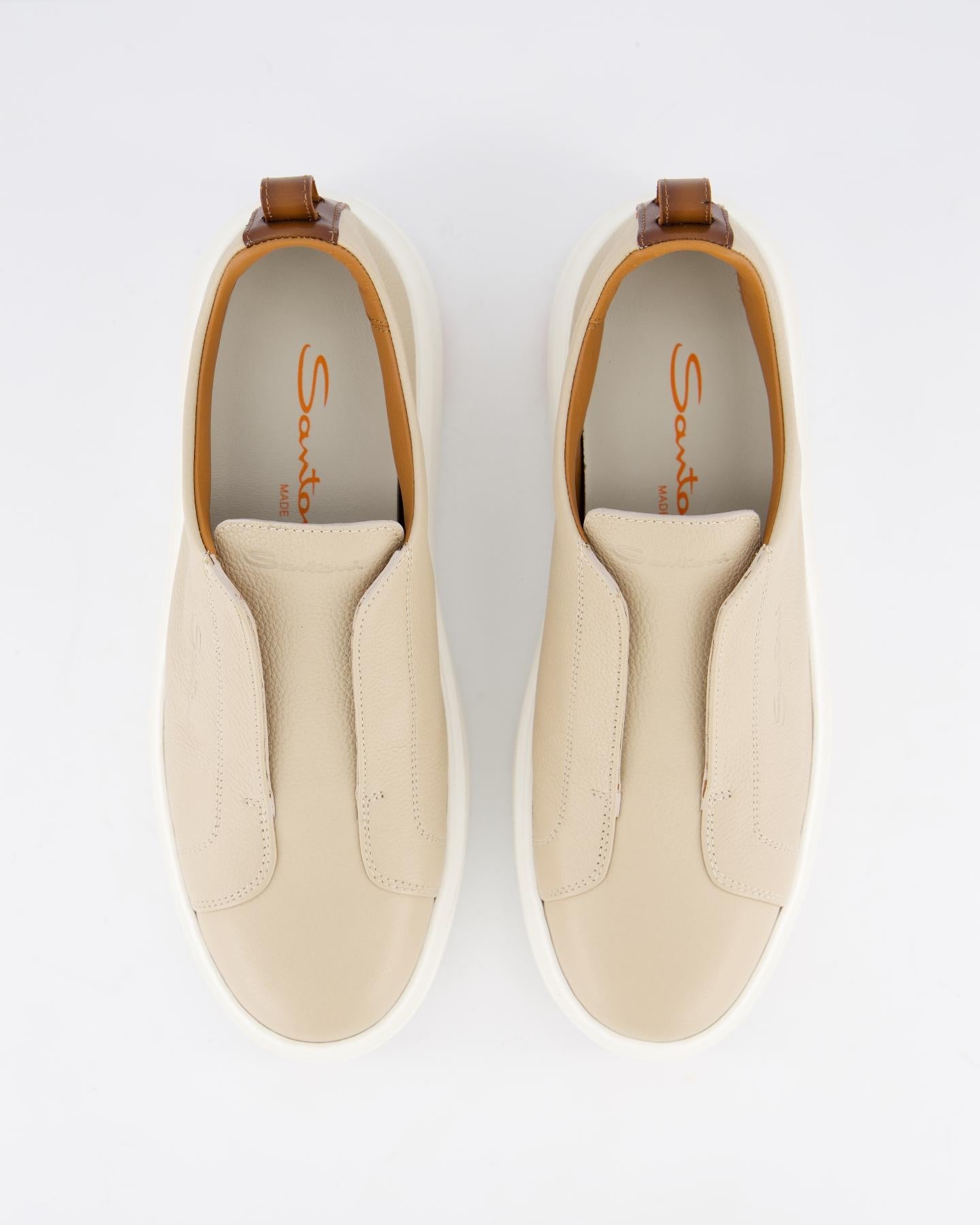 Santoni Dames Victory Sneaker Beige - Eleganza.nl