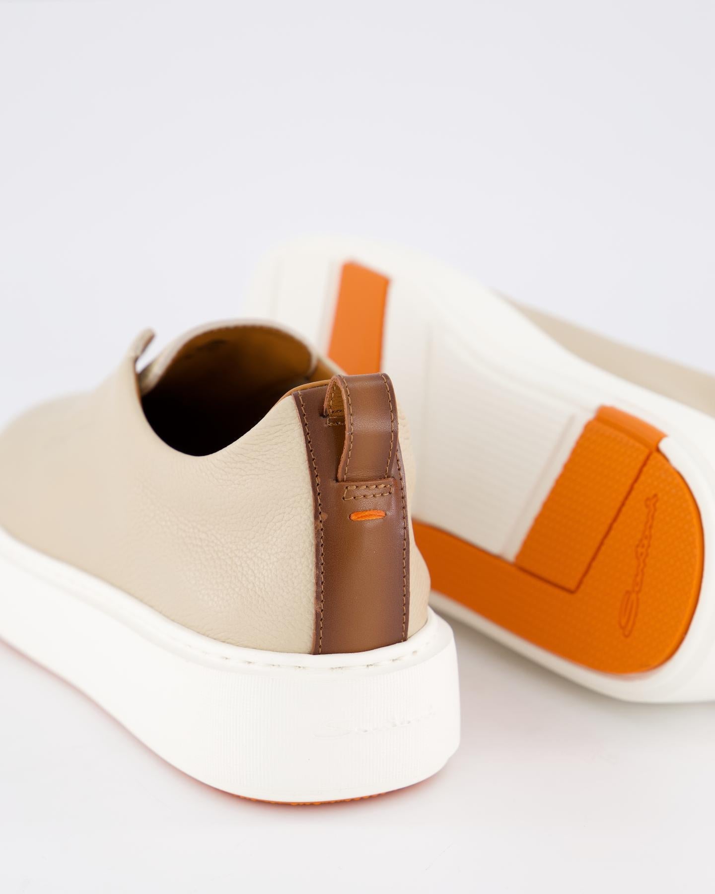 Santoni Dames Victory Sneaker Beige - Eleganza.nl