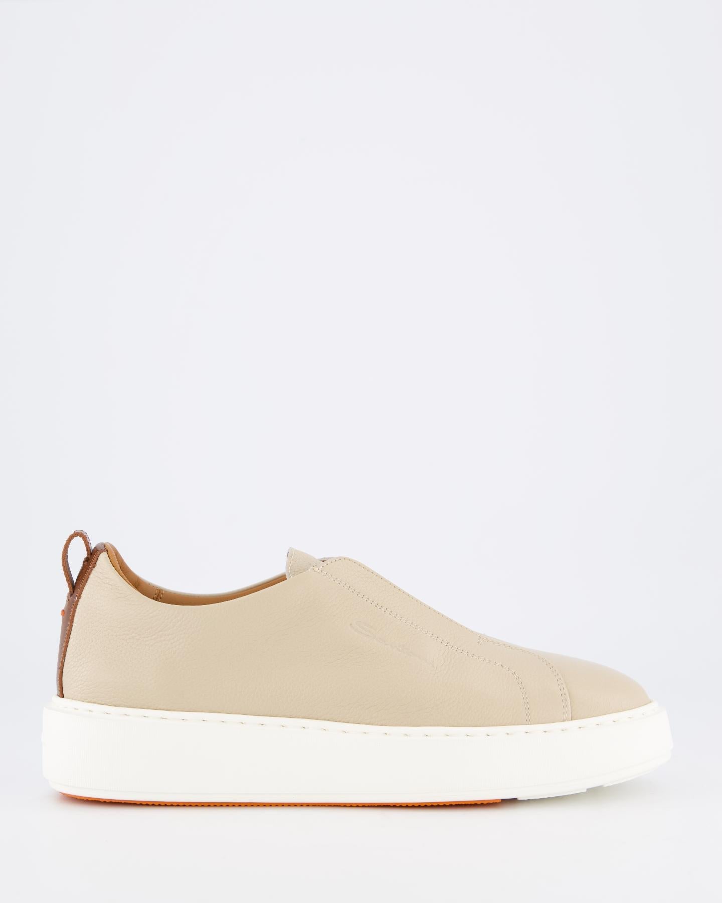 Santoni Dames Victory Sneaker Beige - Eleganza.nl