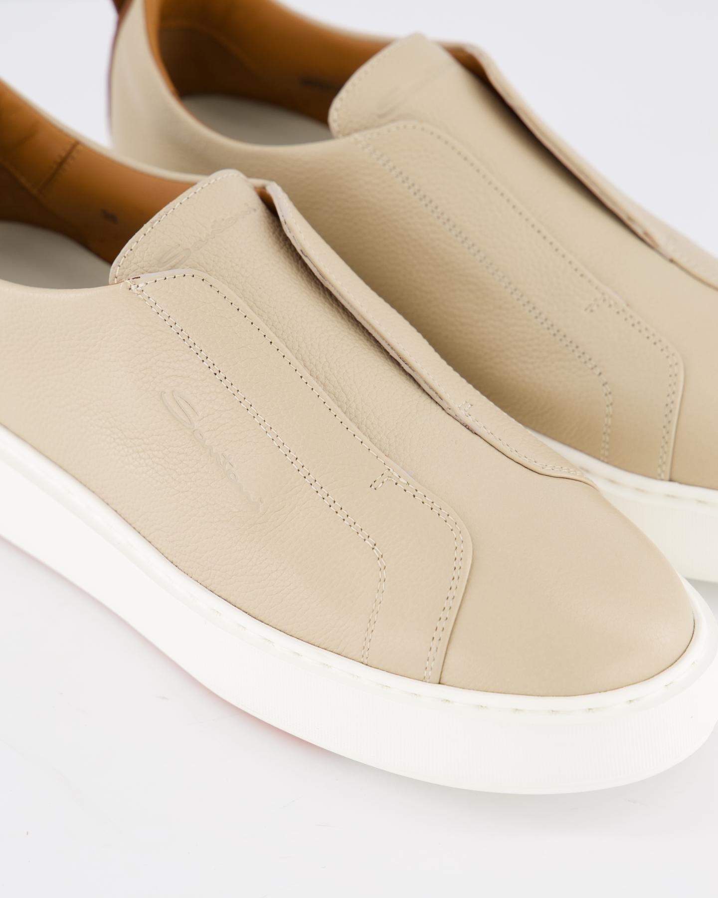 Santoni Dames Victory Sneaker Beige - Eleganza.nl