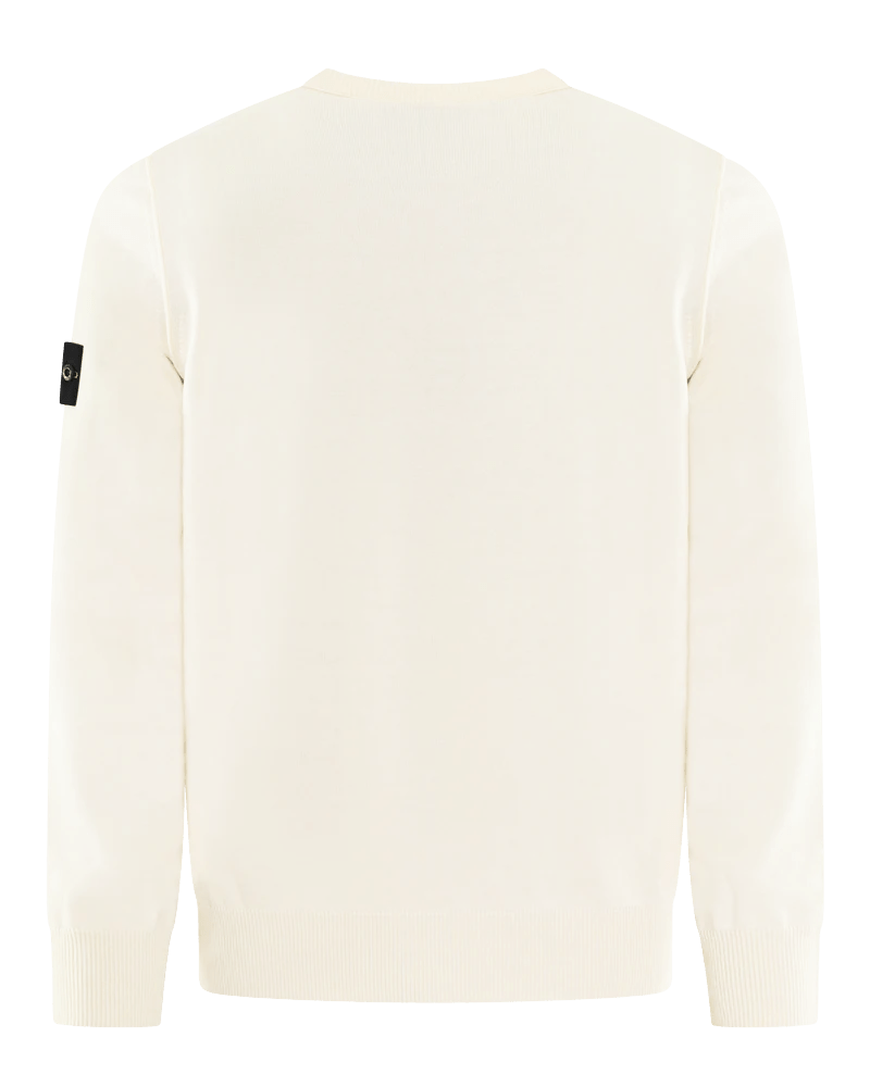 Stone Island Heren Logopatch Crew Neck Ivory - Eleganza.nl