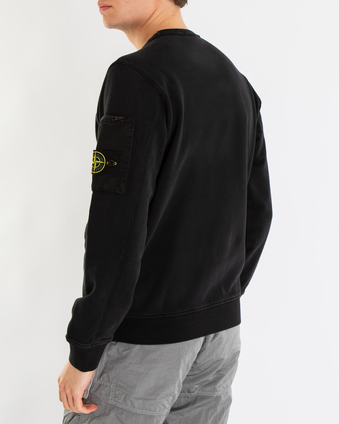 Stone Island Heren Zip pocket Sweater Zwart - Eleganza.nl