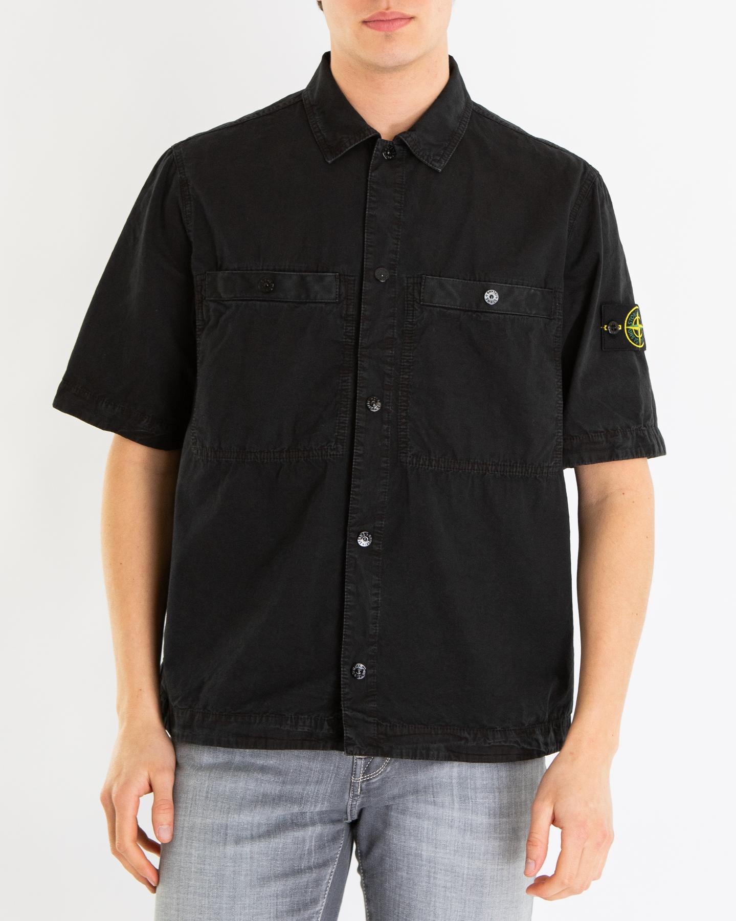 Heren Logopatch Overshirt Zwart