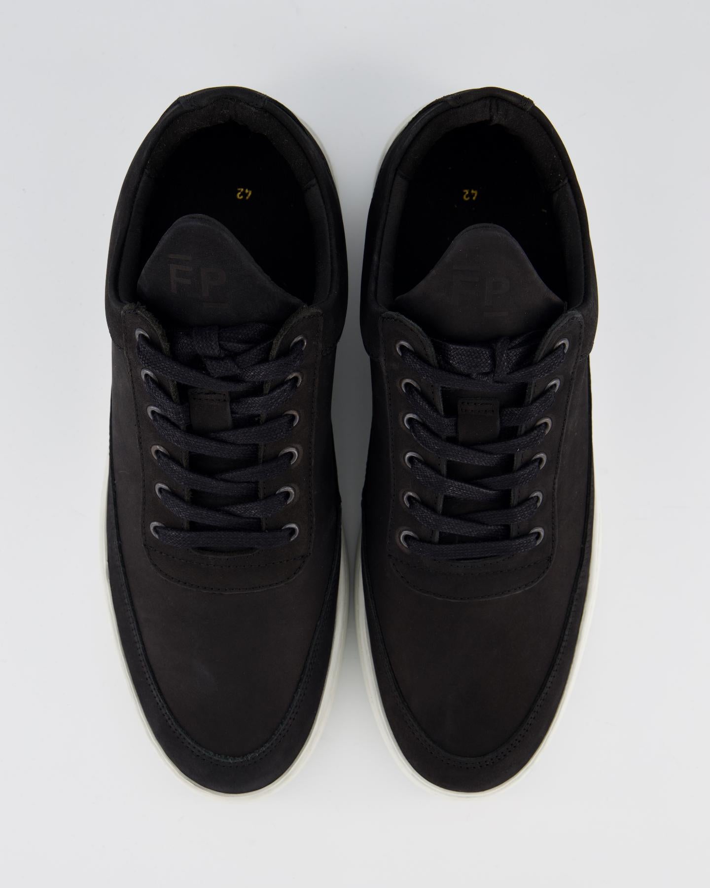 Men Low Top Ripple Nubuck Black