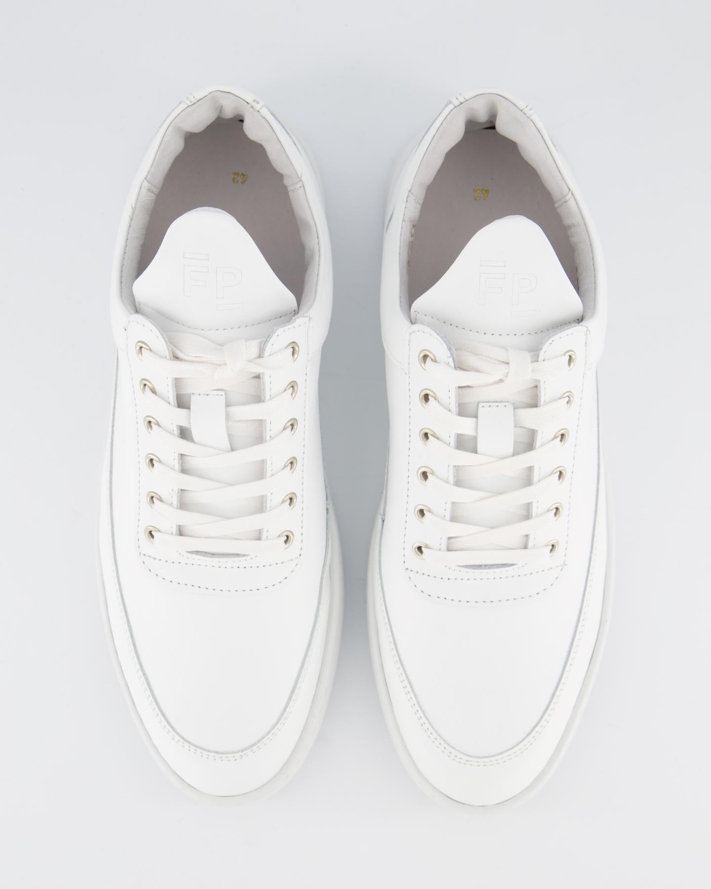 Men Low top ripple leather white