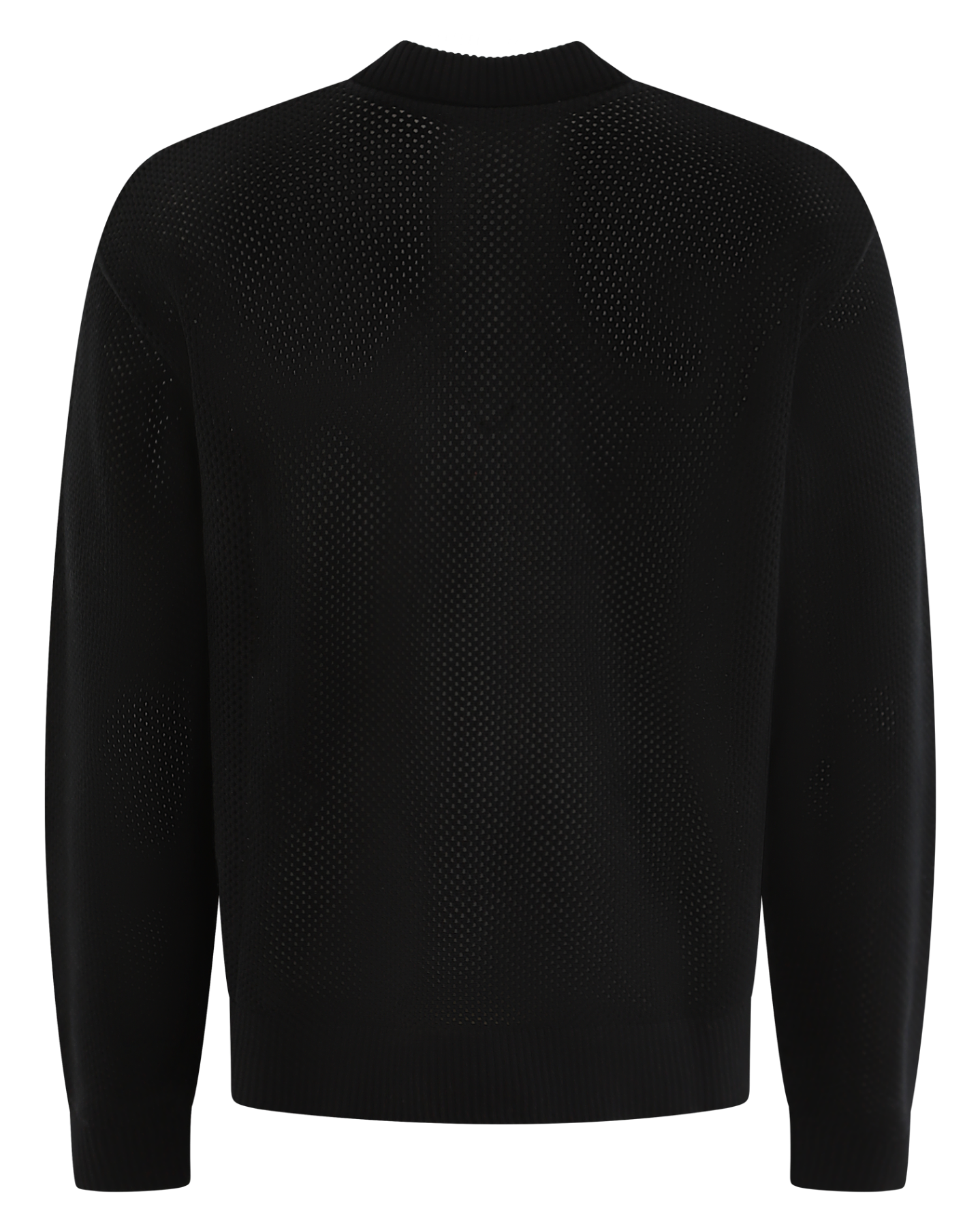 Heren Mesh Knit Shirt Zwart