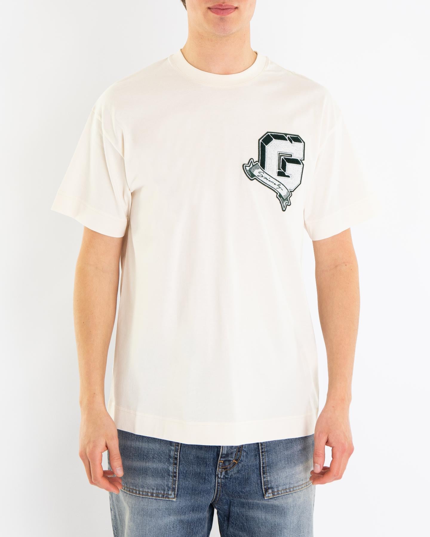 Heren College T-Shirt Wit