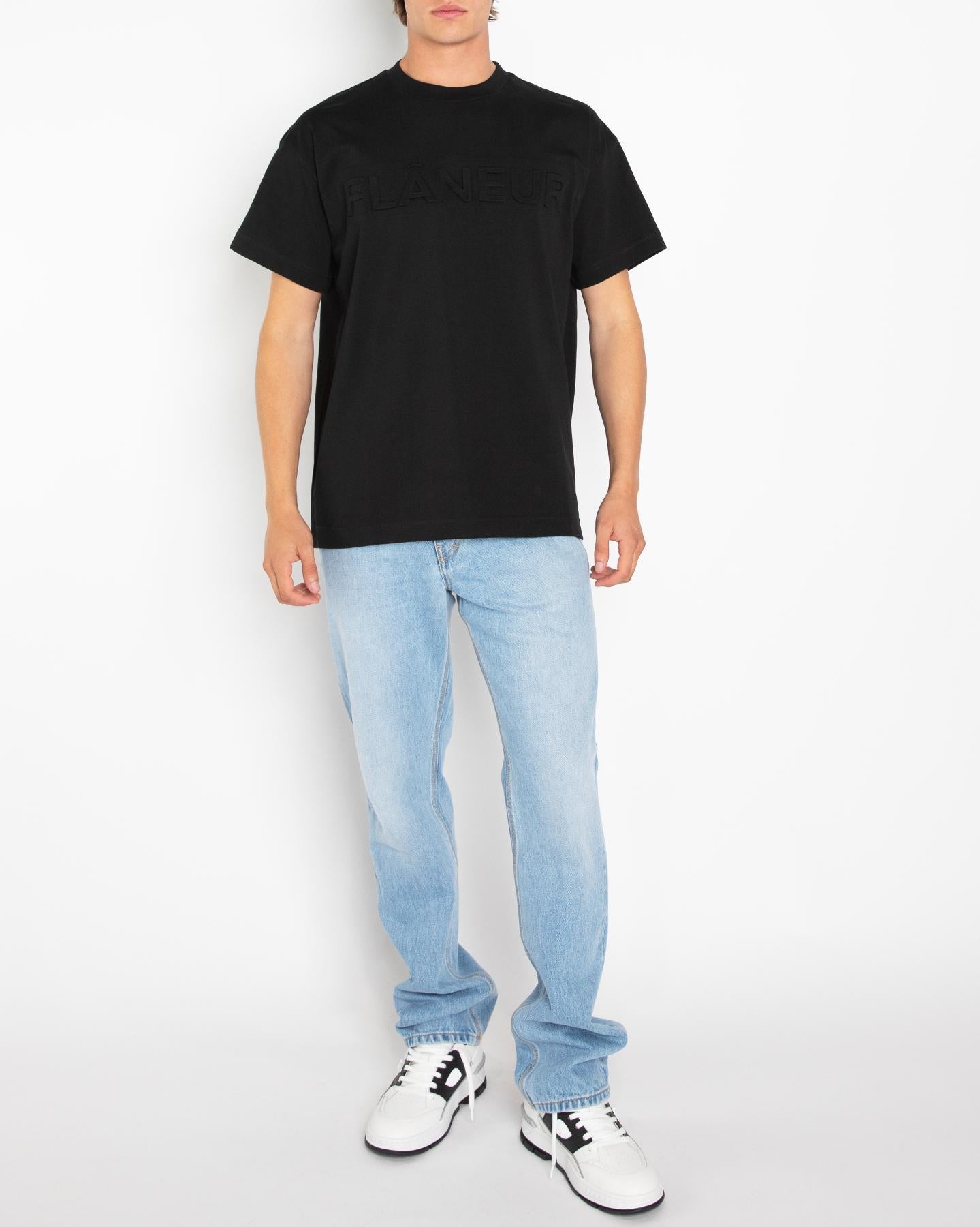 Heren Embossed T-Shirt Black