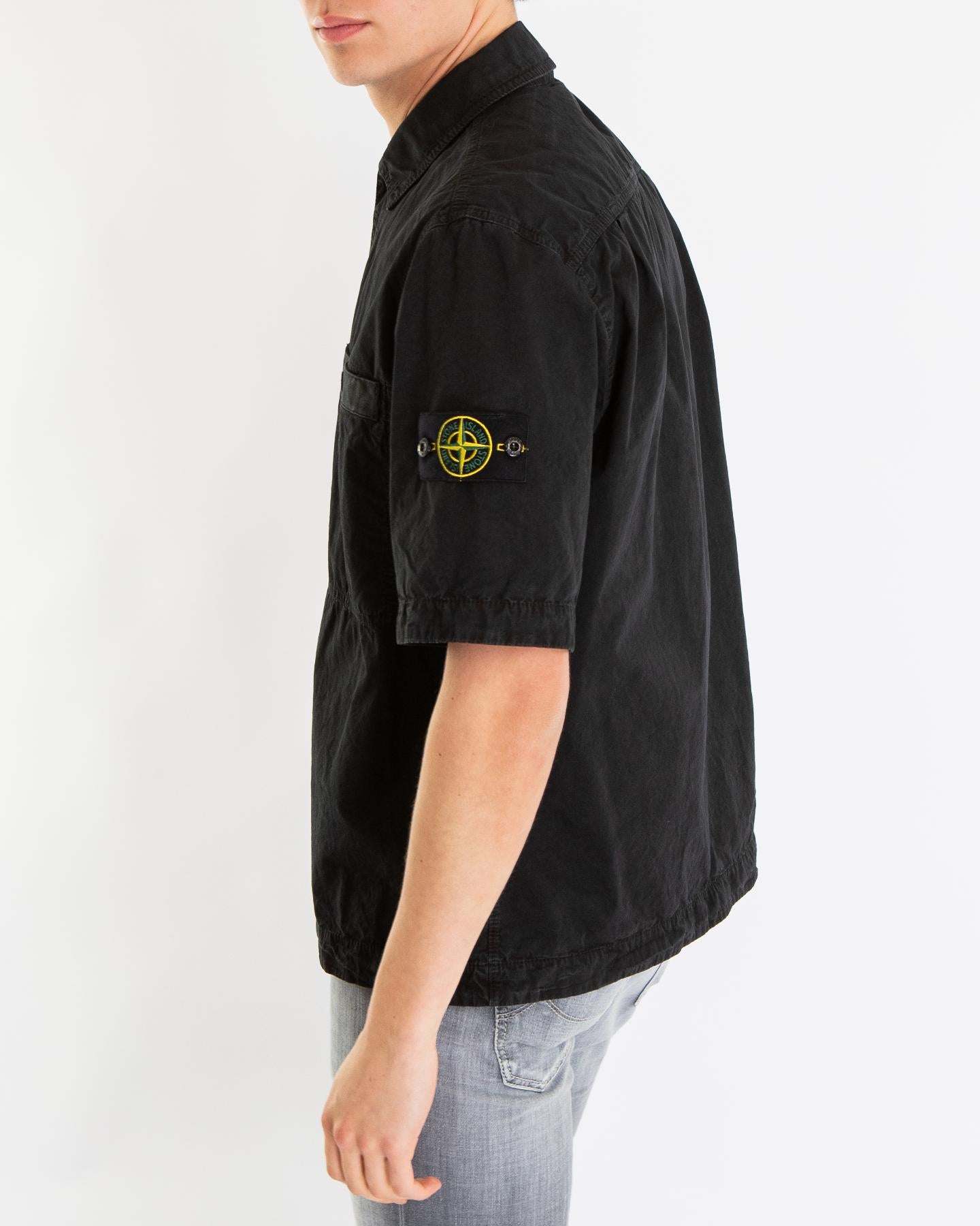 Heren Logopatch Overshirt Zwart