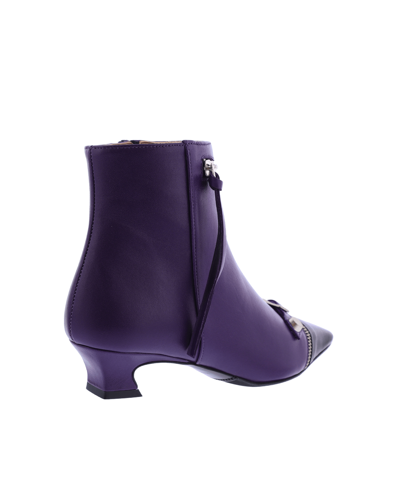 Women Tronchetto Leather Purple