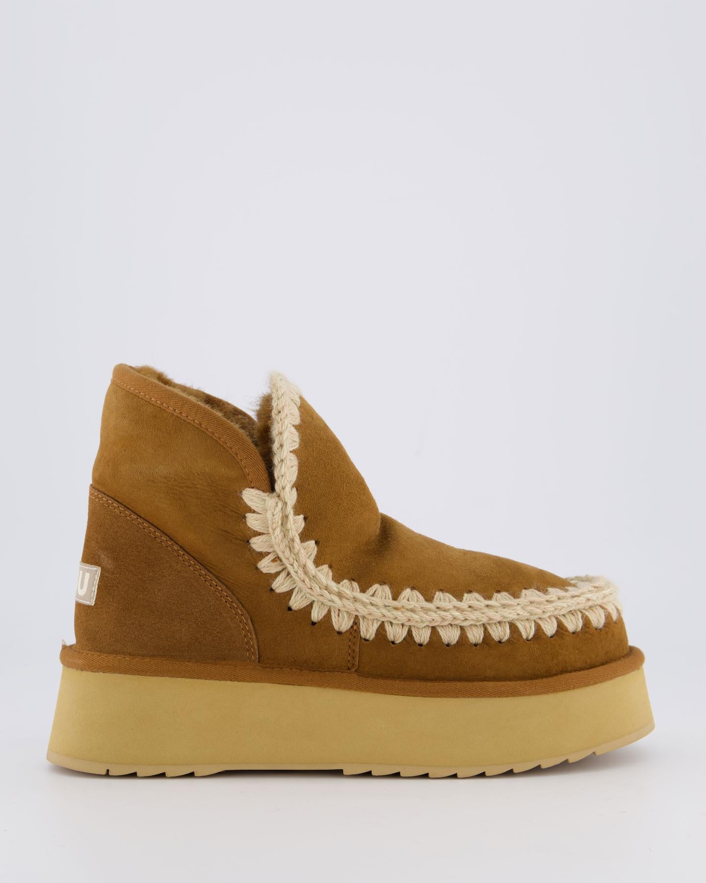 Dames Mini Eskimo Platform Cognac