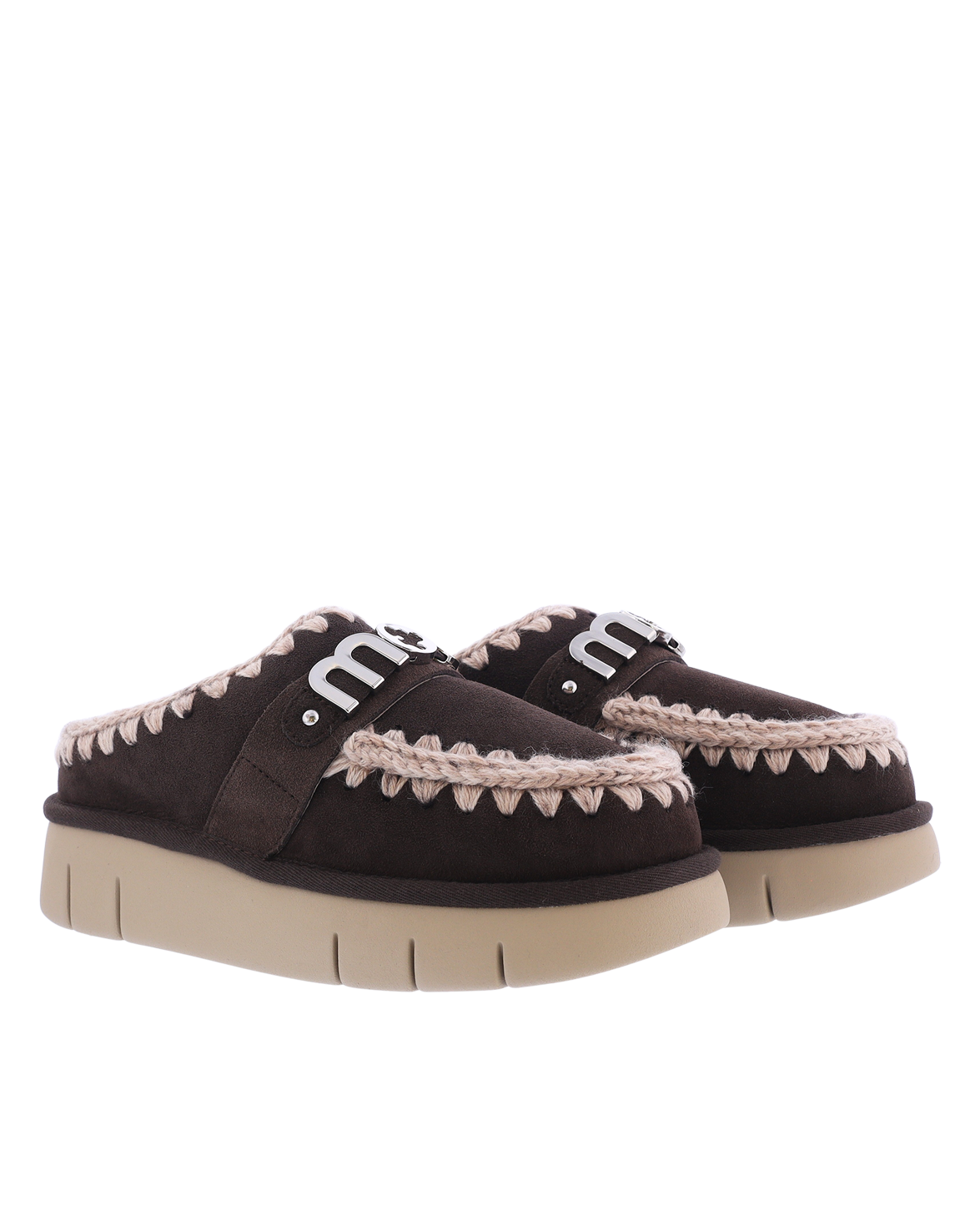 Women Bounce Clog Logo Mocha