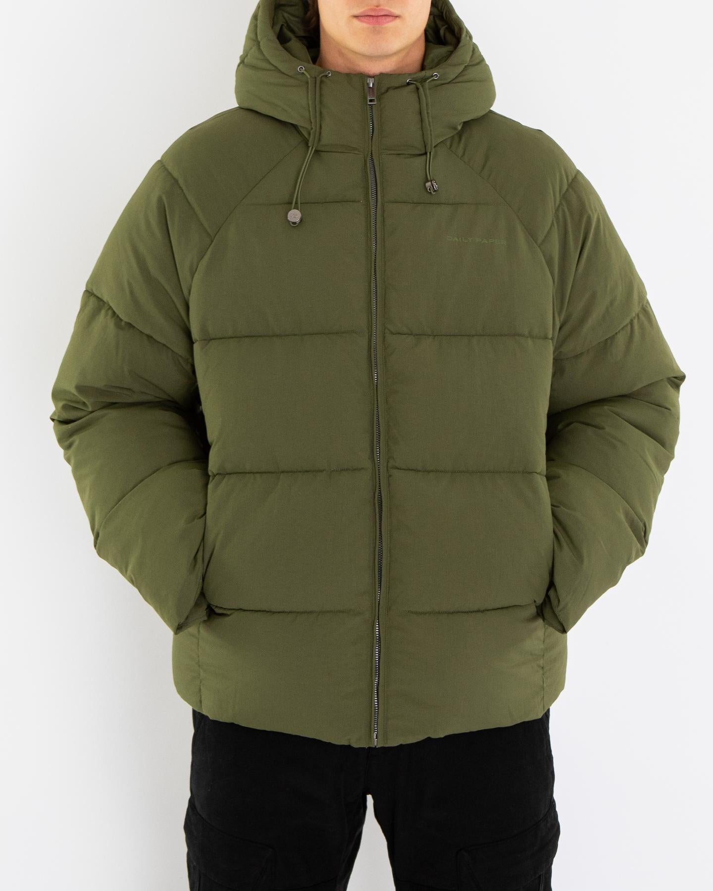 Heren Relaxed Puffer Groen