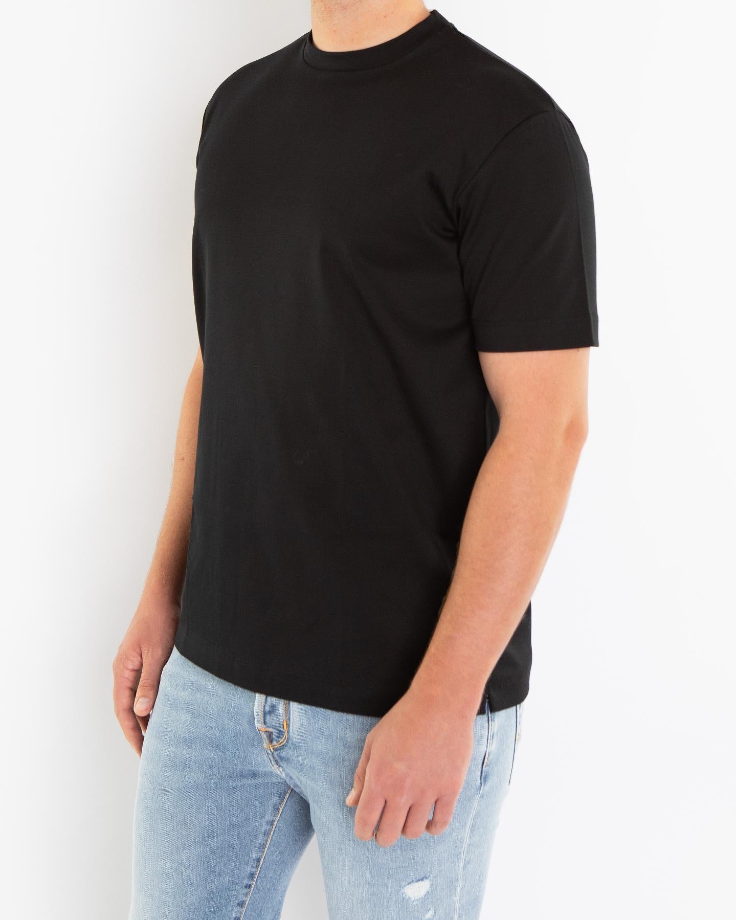 Heren Interlock Supima T-Shirt Zwart