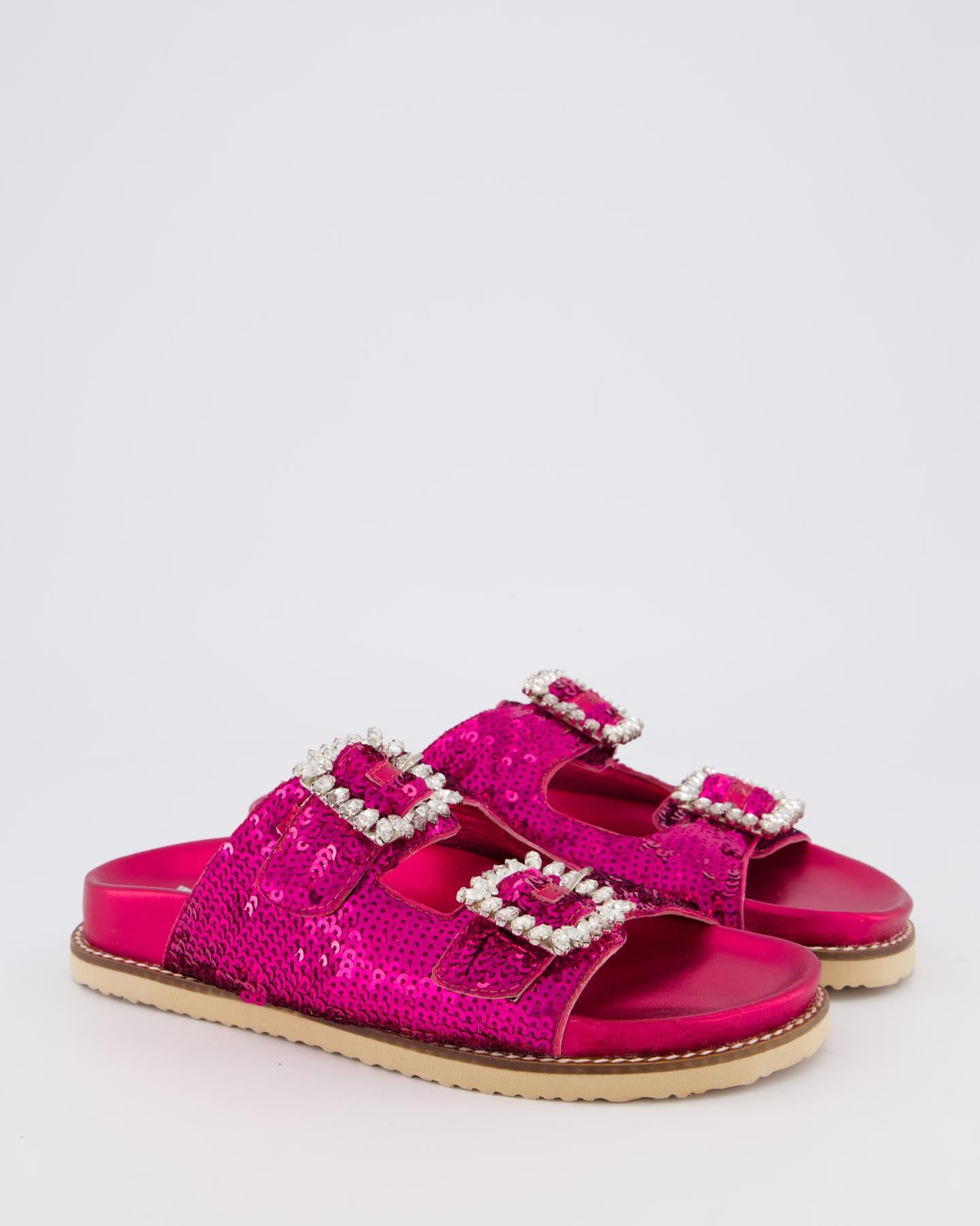 Dames Buckle Slipper Roze