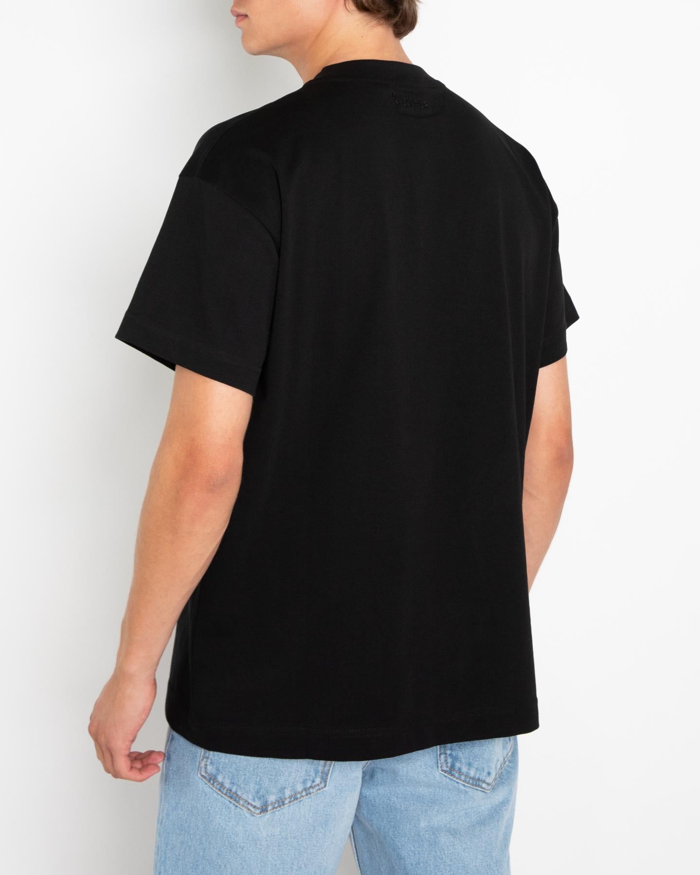 Heren Embossed T-Shirt Black