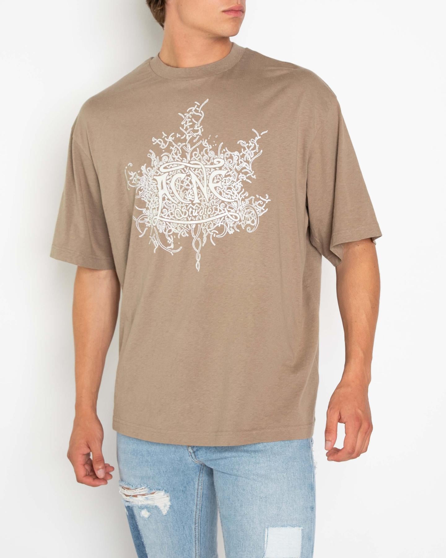 Men Glow in the Dark Logo Beige