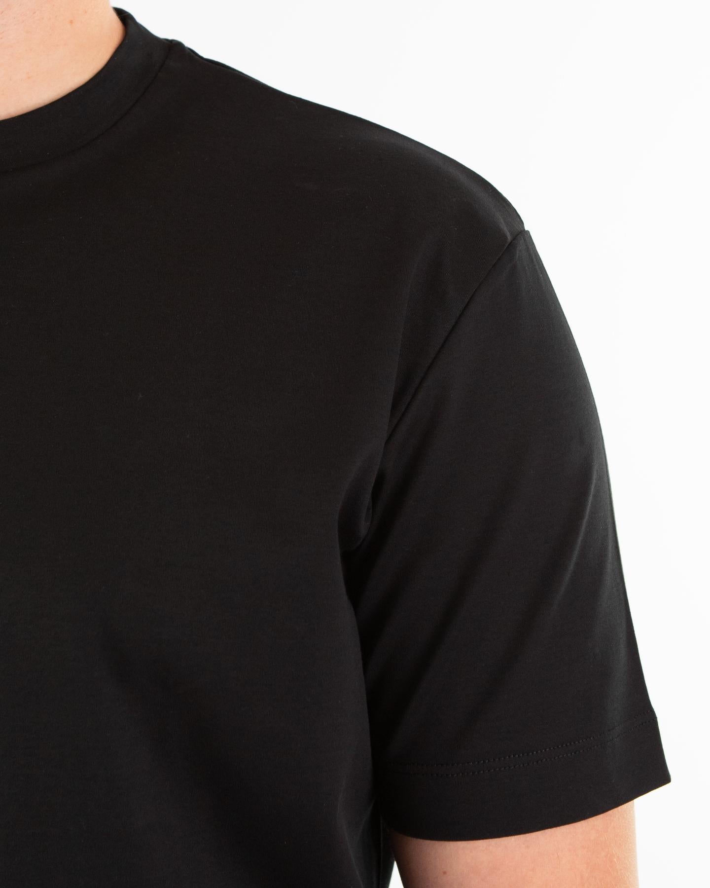 Heren Interlock Supima T-Shirt Zwart