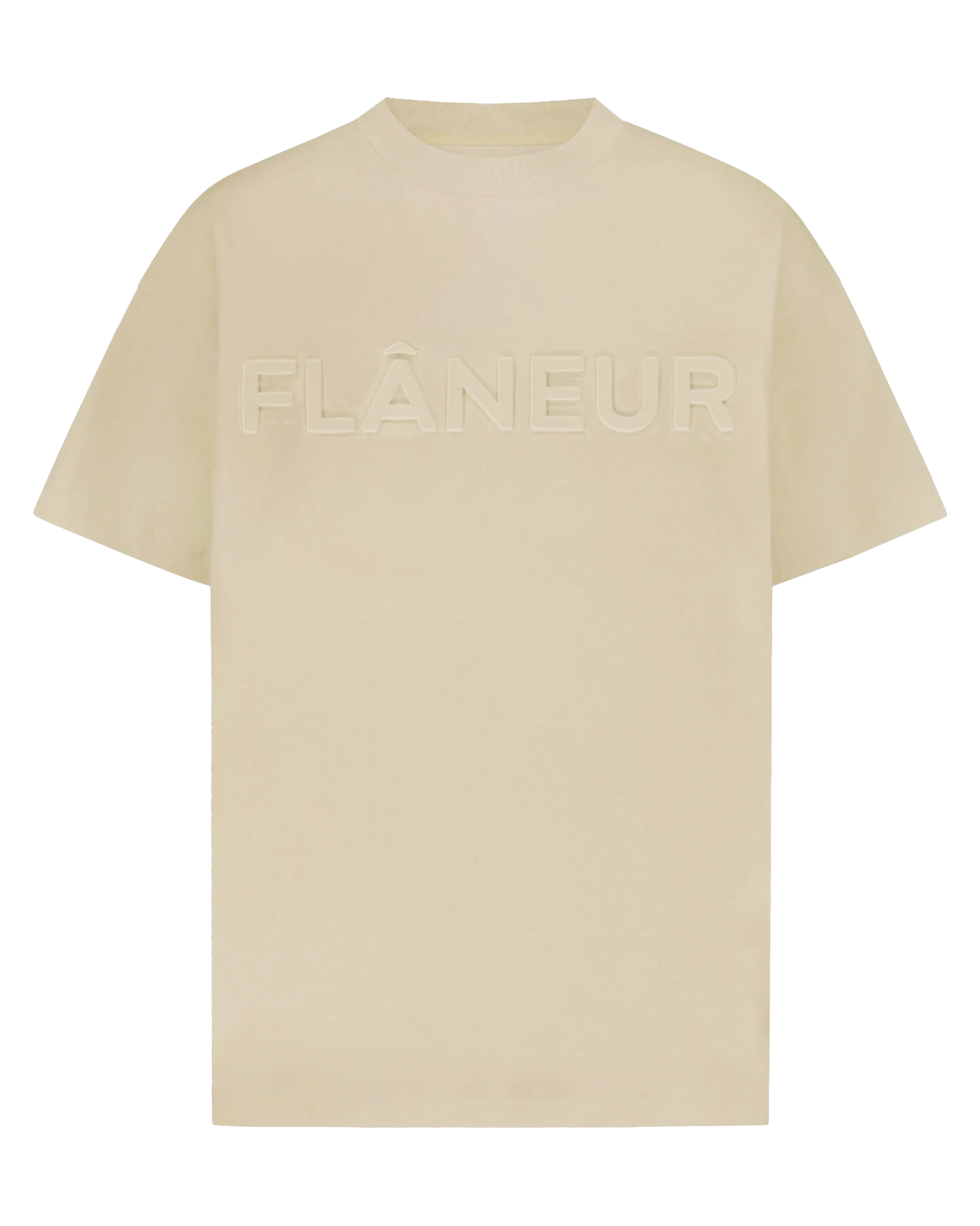 Heren Embossed T-Shirt Sand