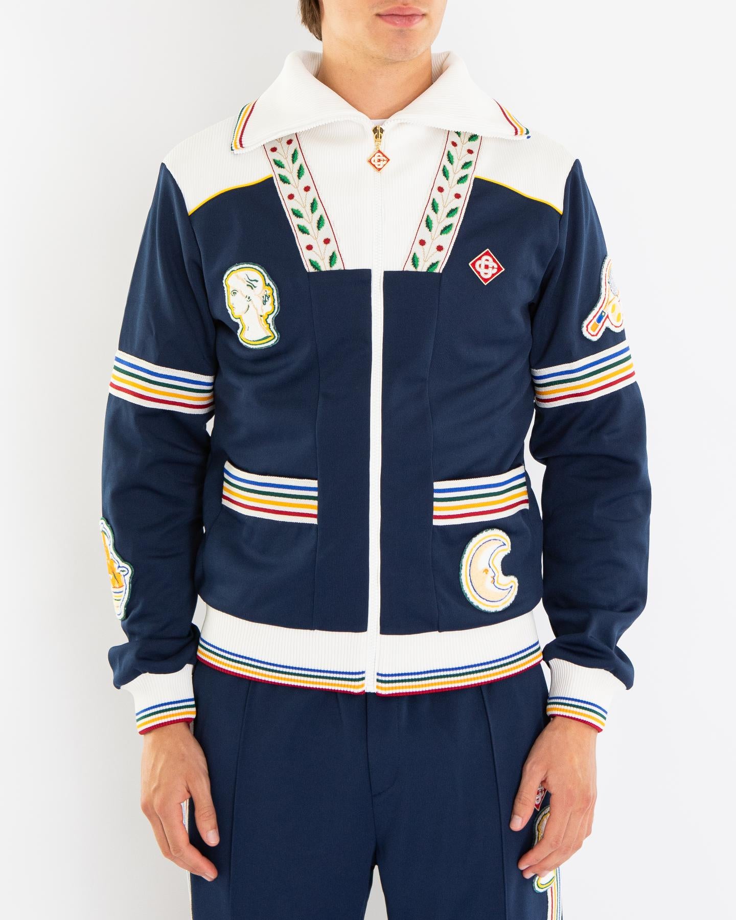 Heren Mens Varsity Track Jacket