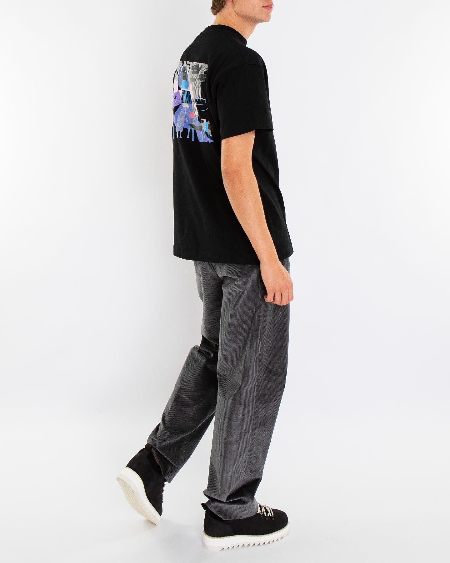 Heren Upside Down T-Shirt Black