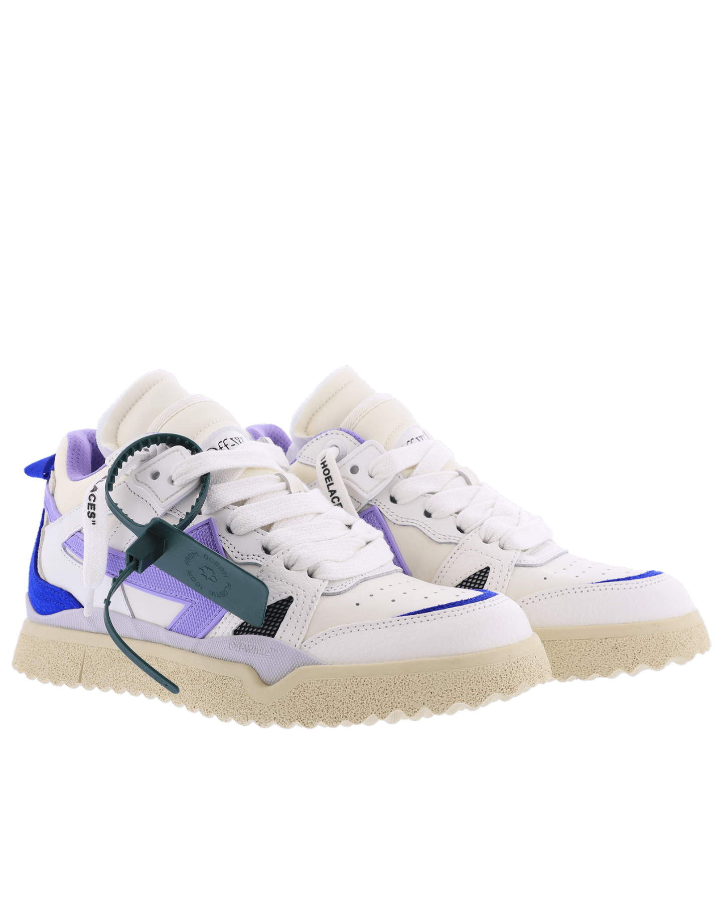 Women Mid Top Sponge Sneaker White/Purple